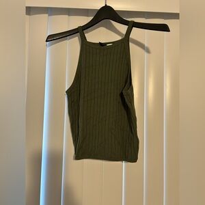 H&M Divided Green Knit Tank Top